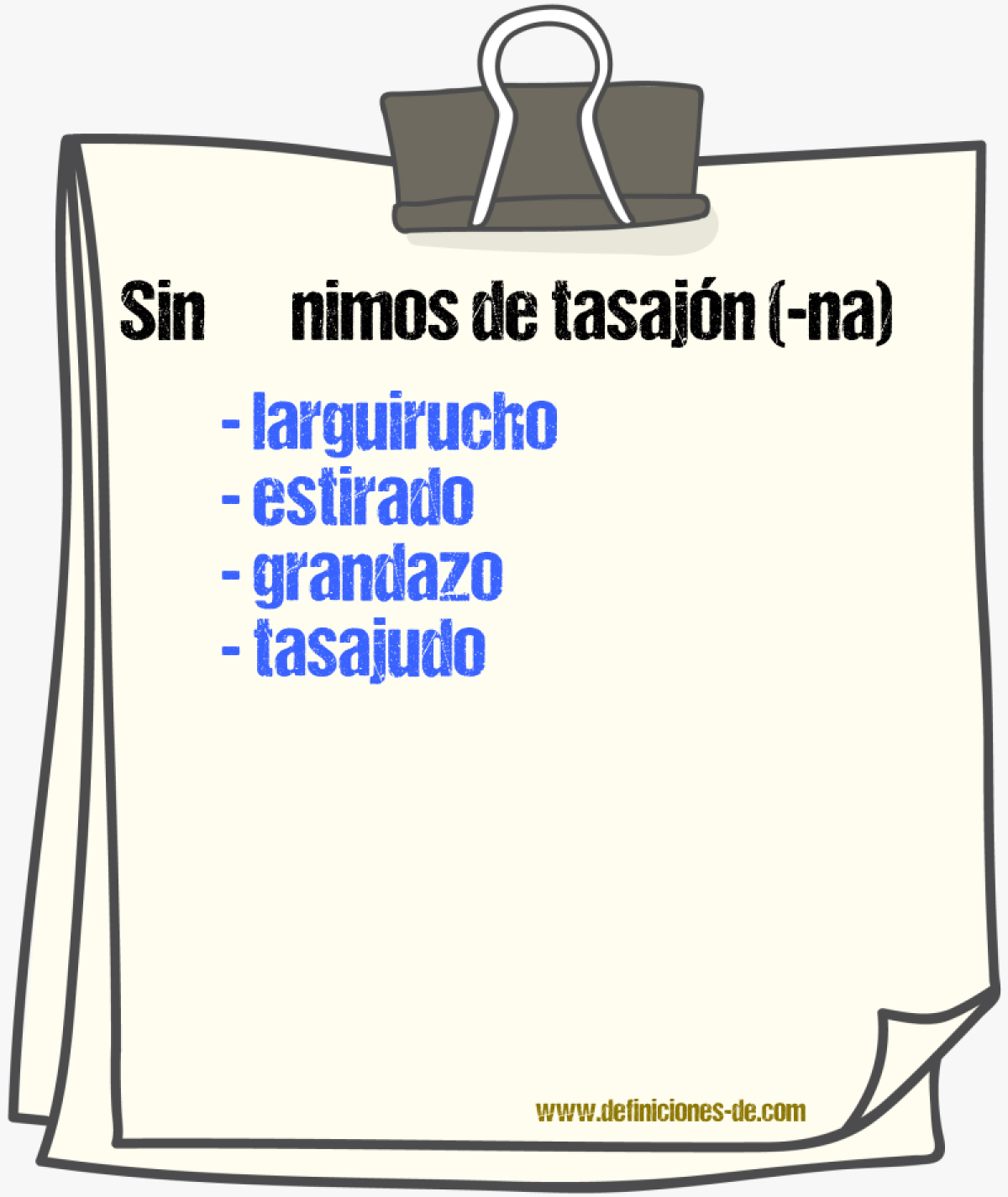 Sinnimos de tasajn