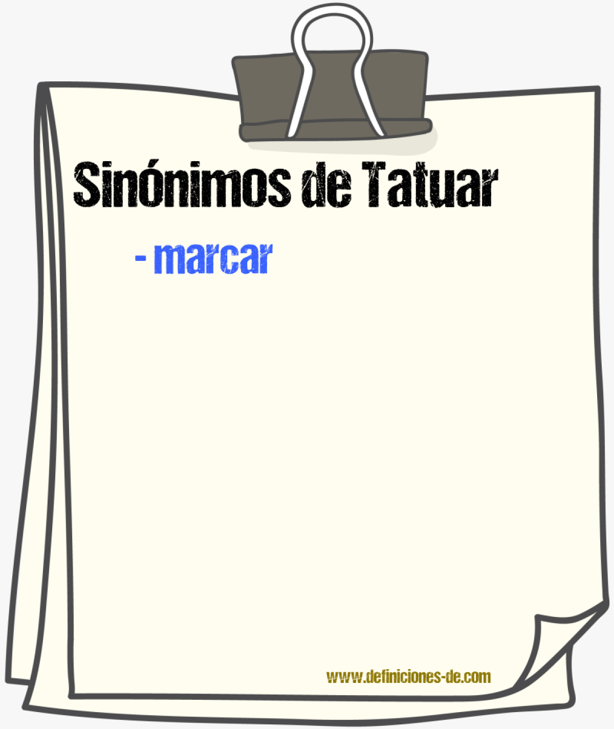 Sinnimos de tatuar