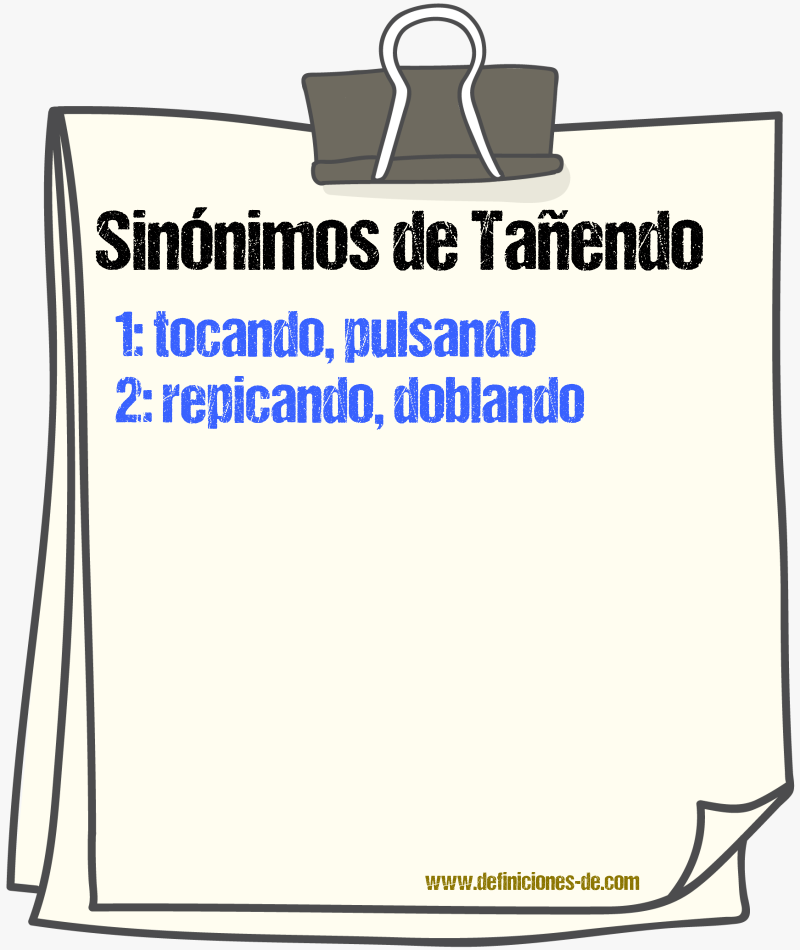 Sinónimos de tañendo