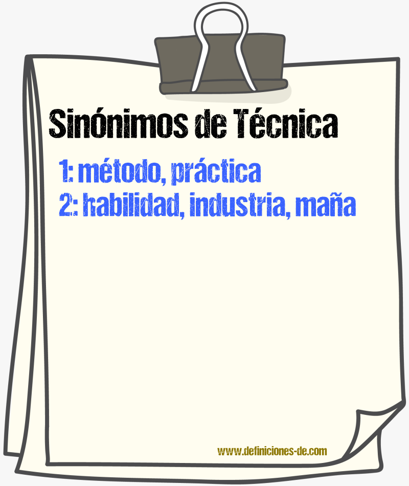 Sinnimos de tcnica