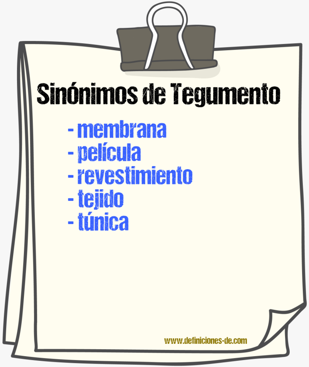 Sinnimos de tegumento