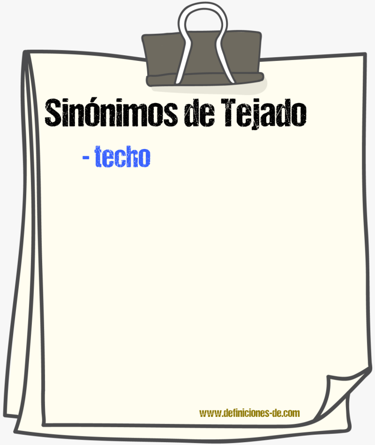 Sinnimos de tejado