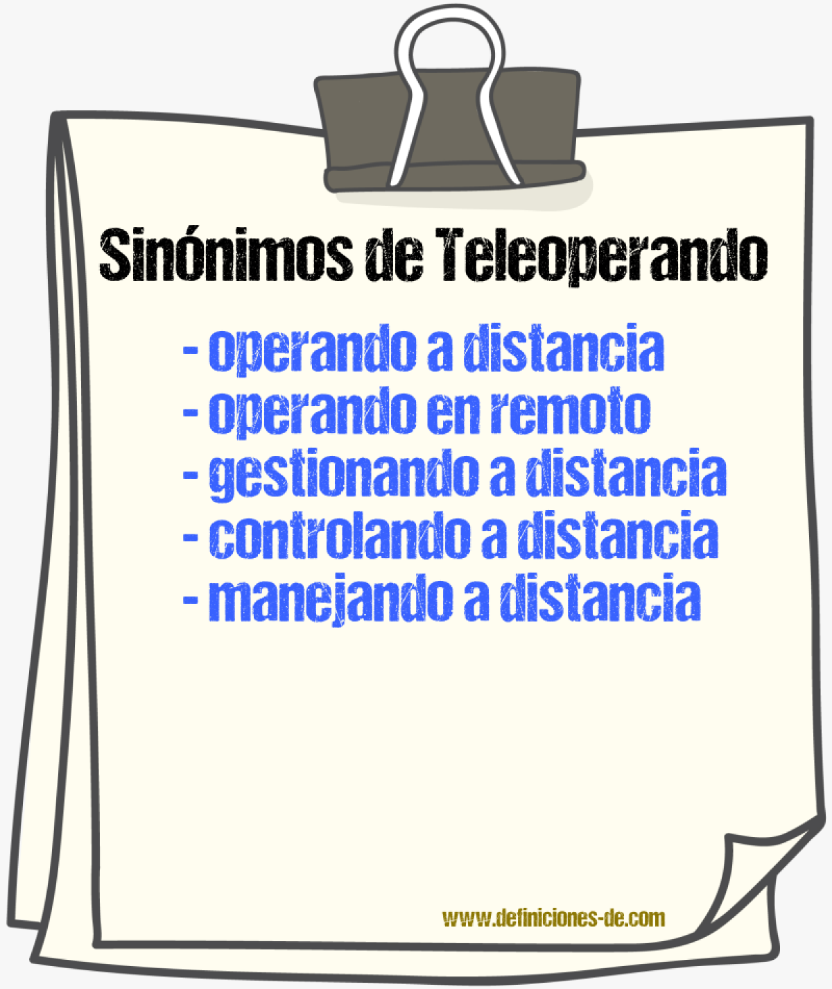 Sinónimos de teleoperando
