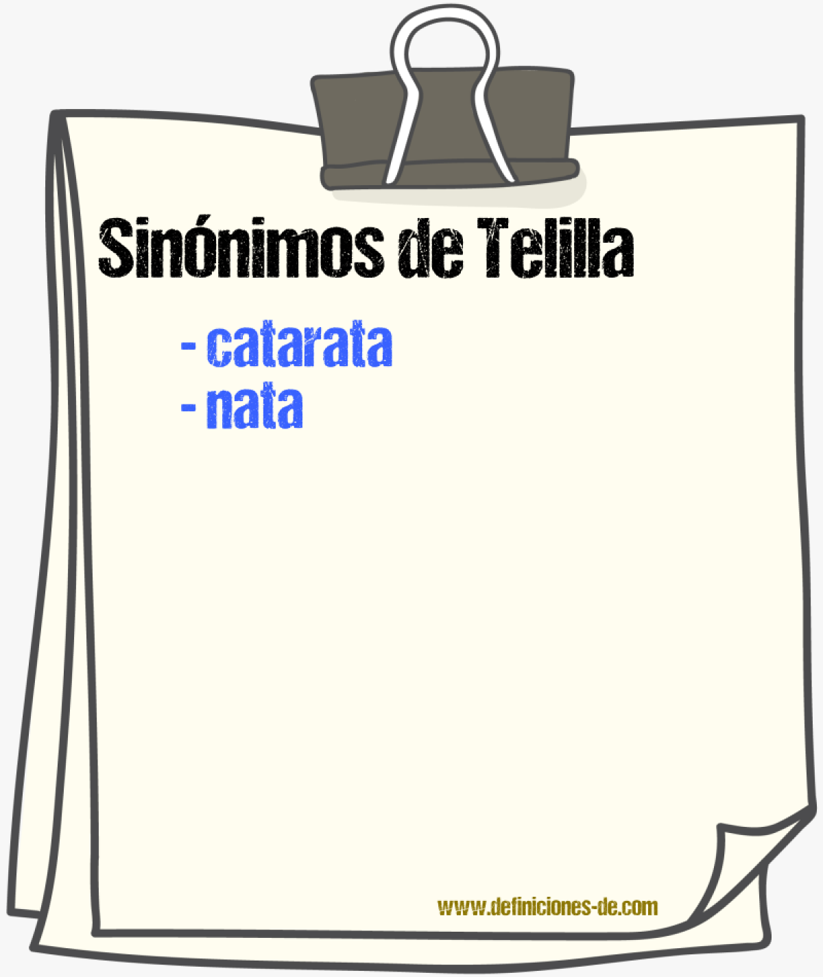 Sinnimos de telilla