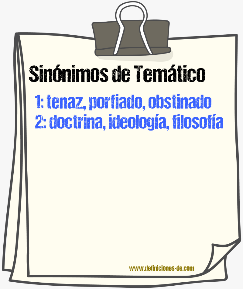 Sinnimos de temtico