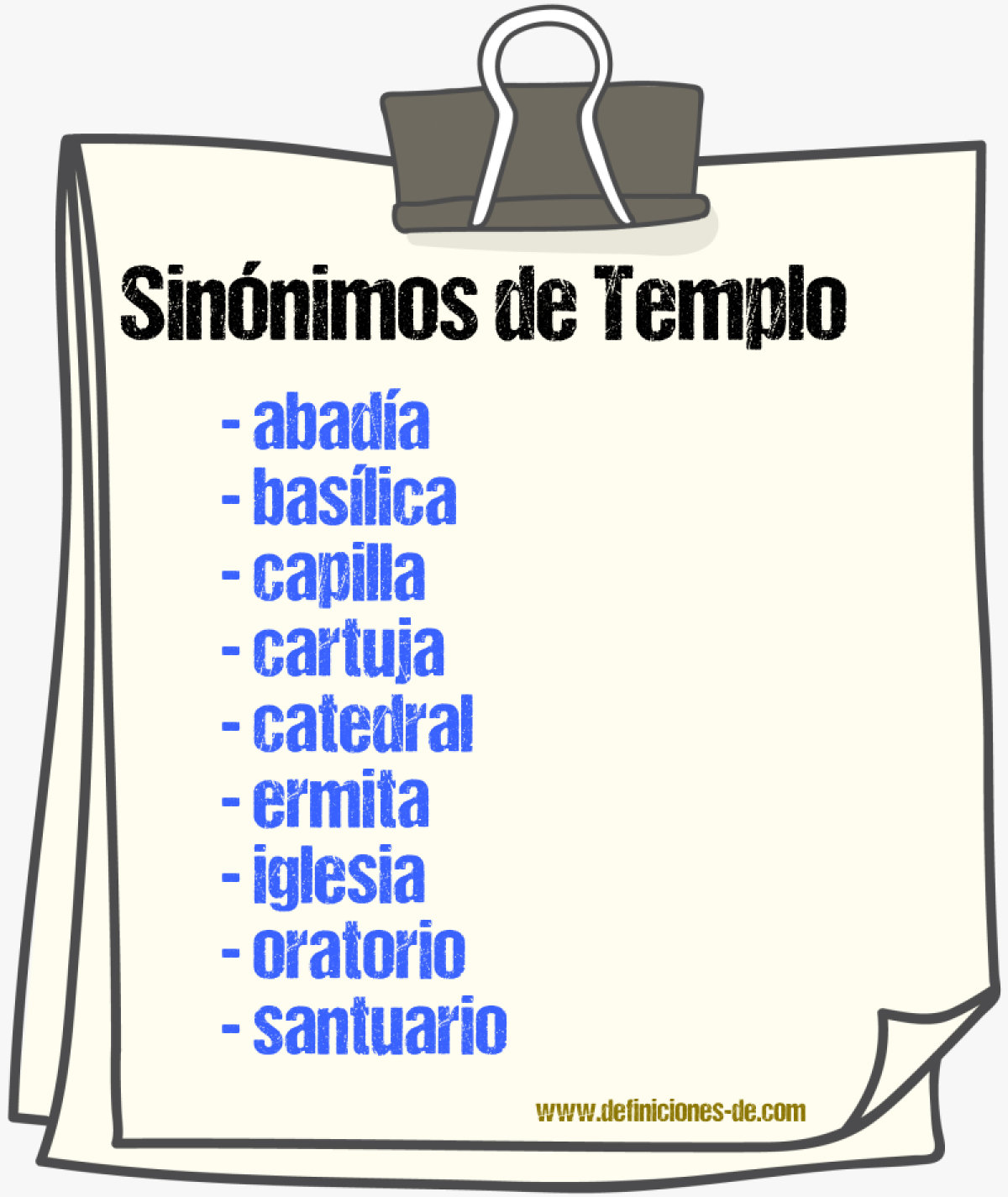 Sinnimos de templo