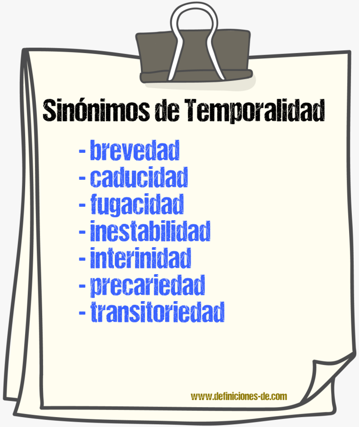 Sinnimos de temporalidad