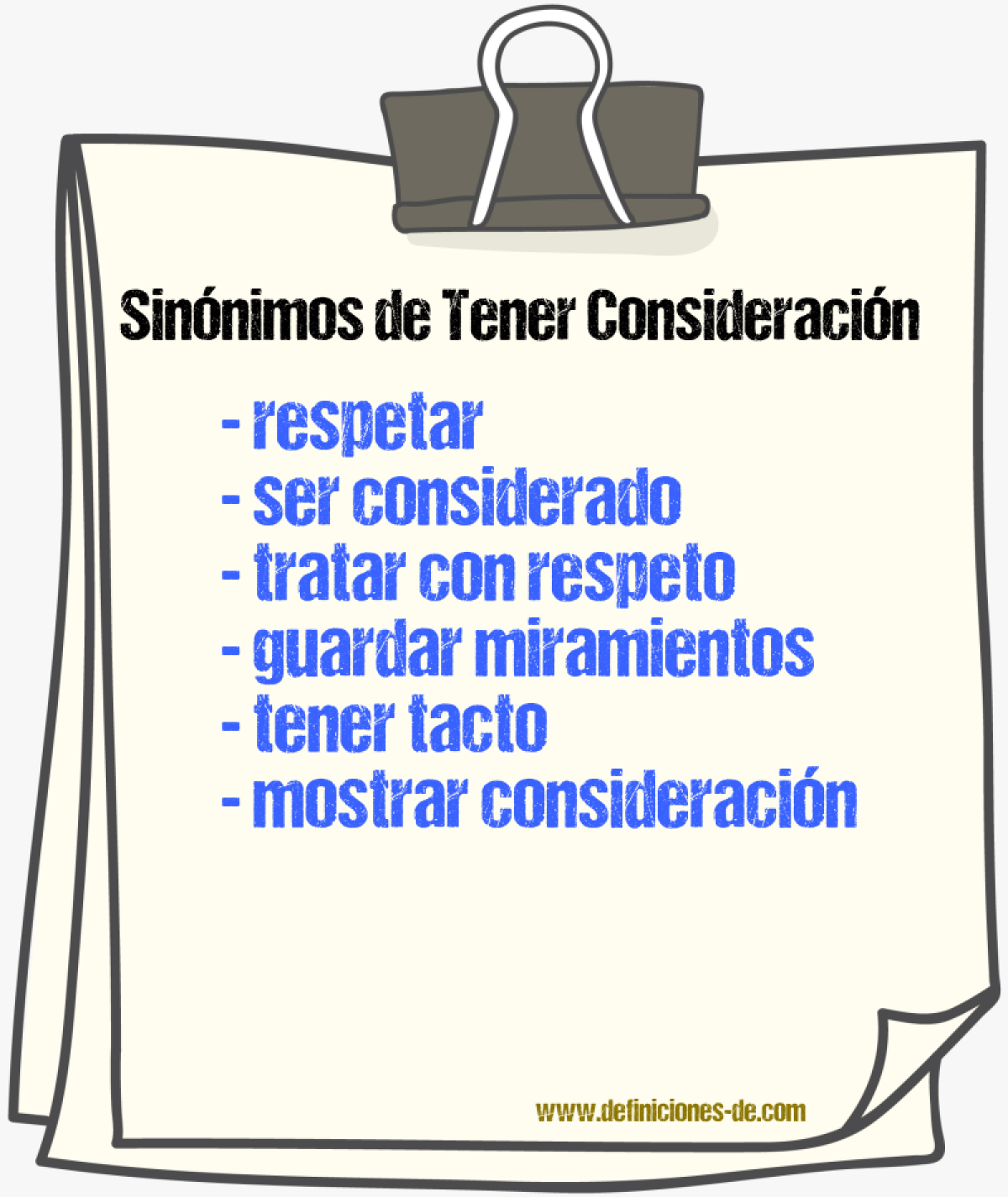Sinónimos de tener consideración