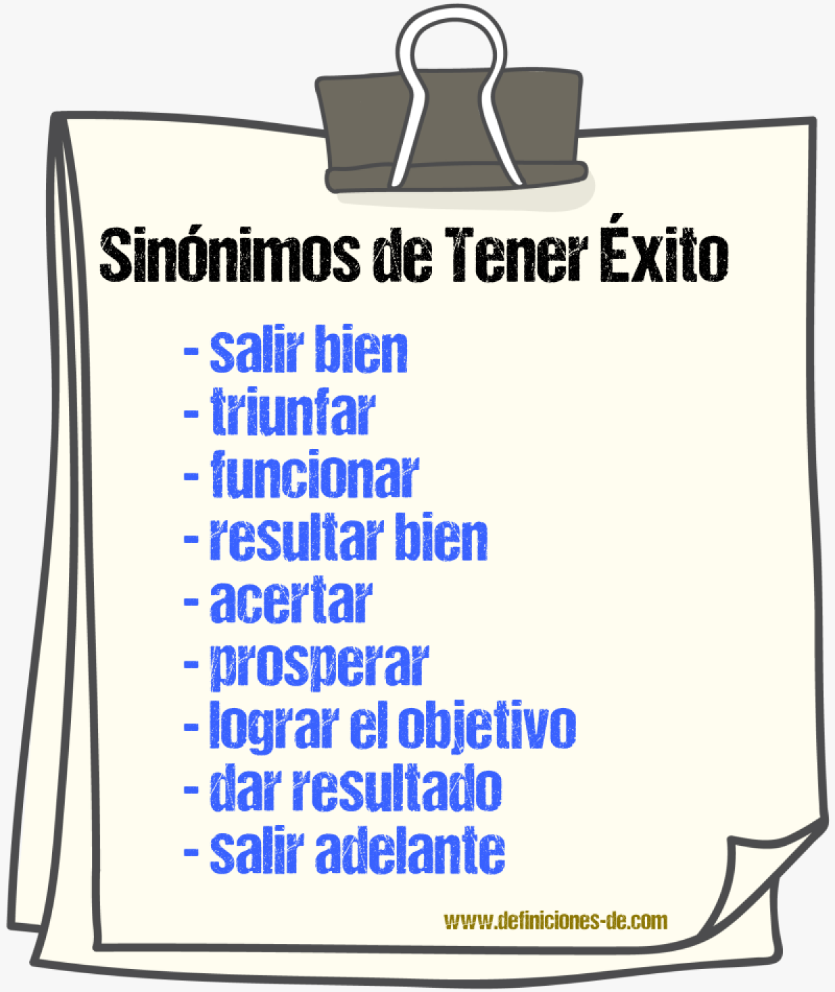 Sinónimos de tener éxito