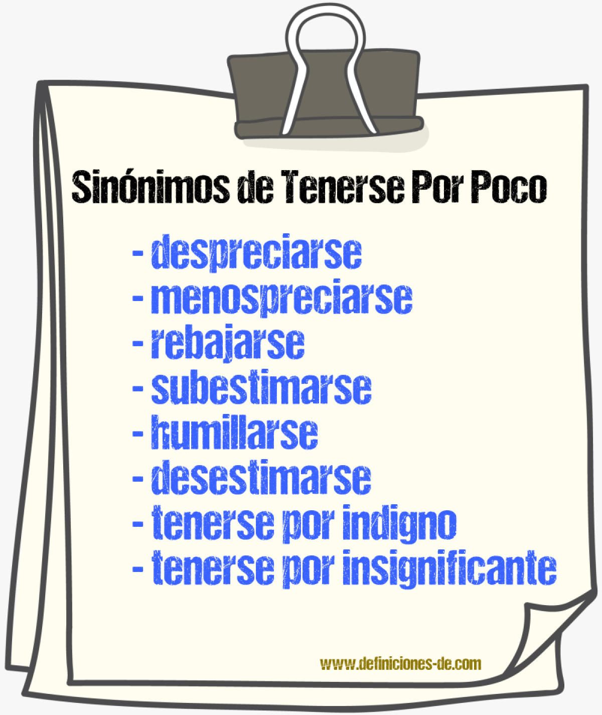 Sinónimos de tenerse por poco