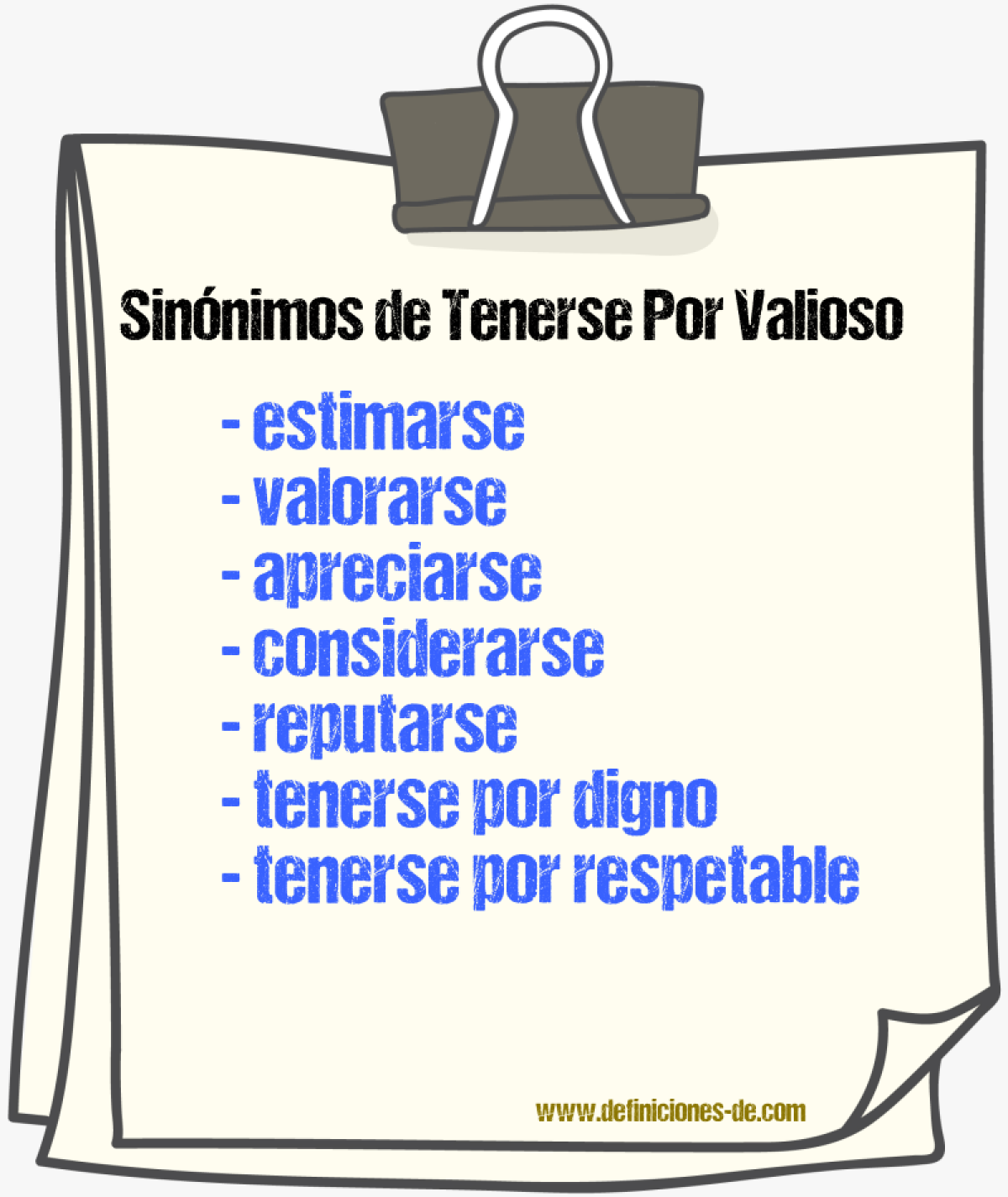 Sinónimos de tenerse por valioso