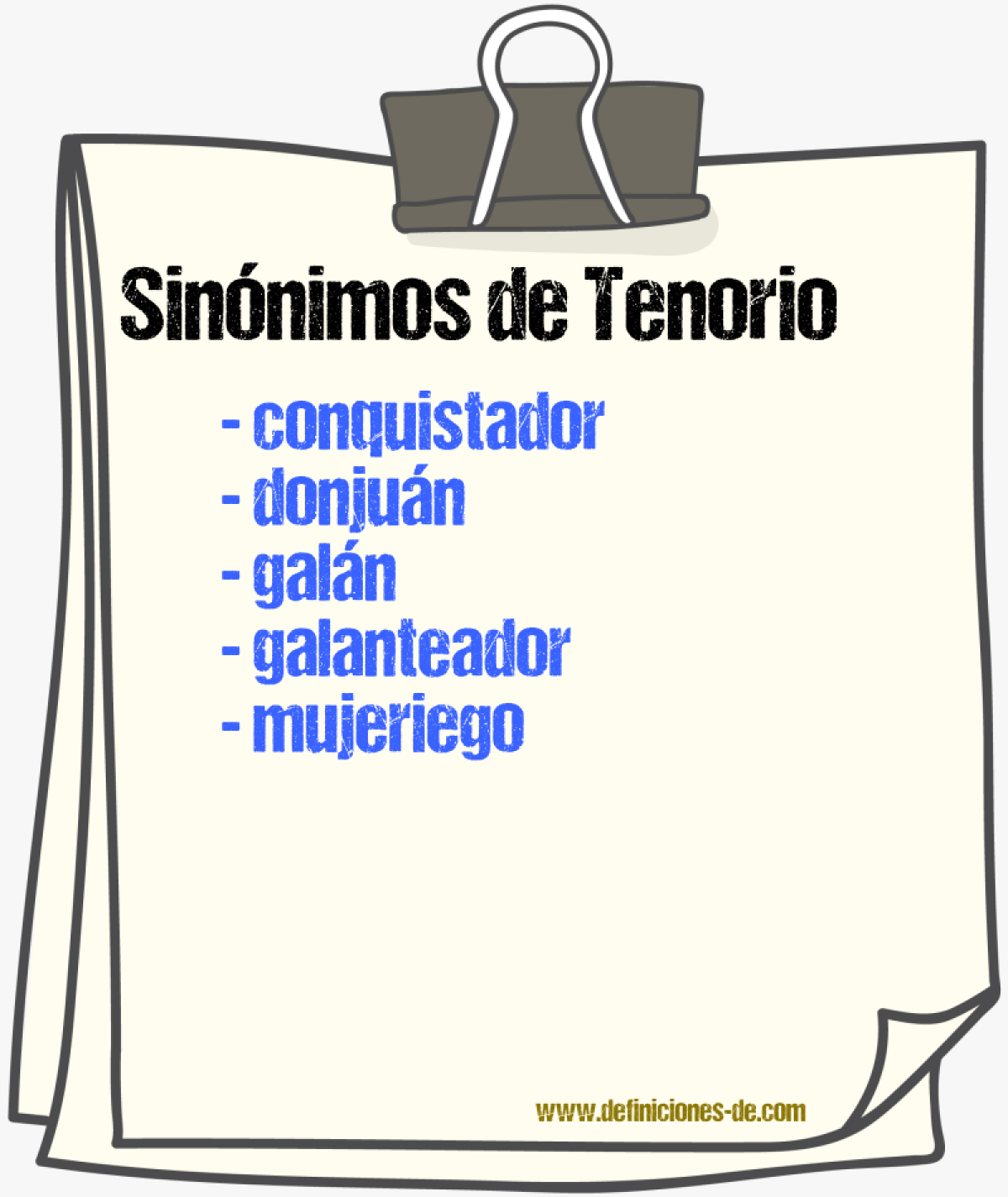 Sinnimos de tenorio