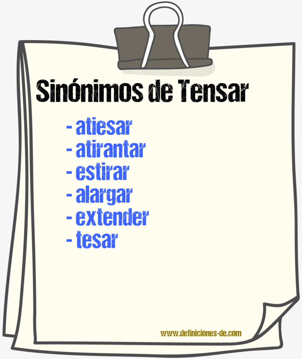 Sinnimos de tensar