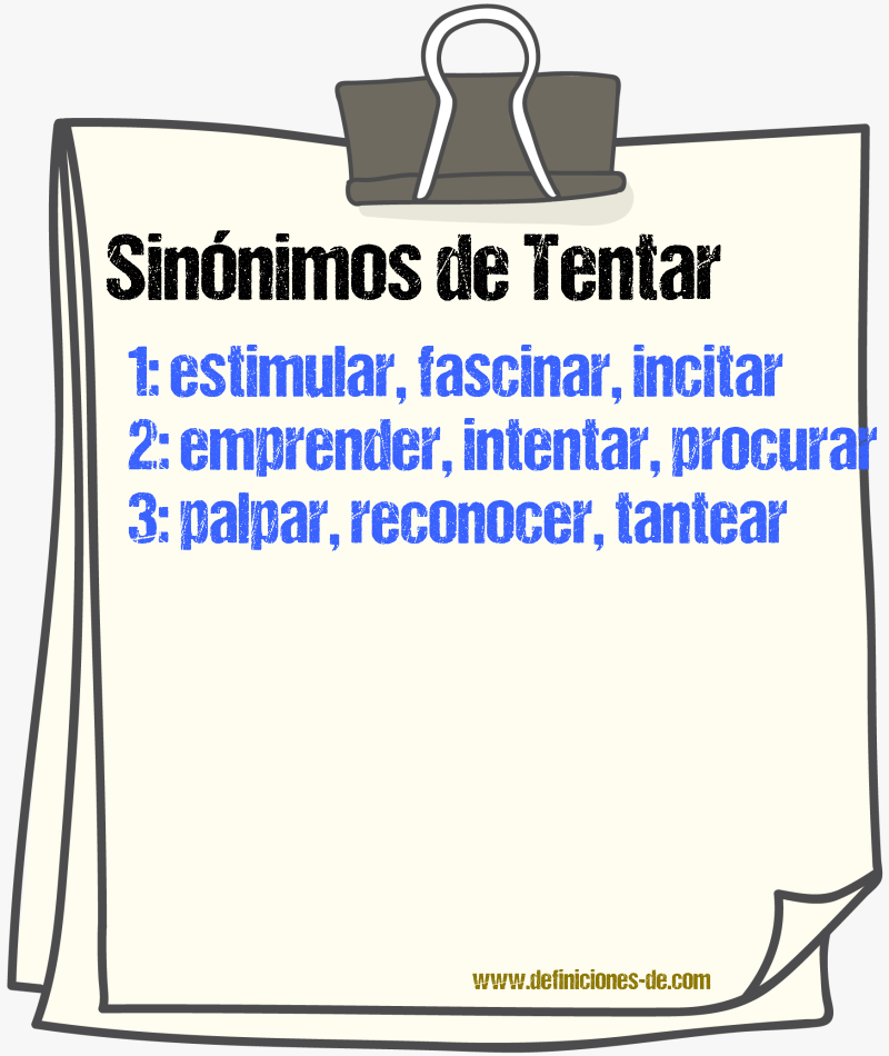 Sinnimos de tentar