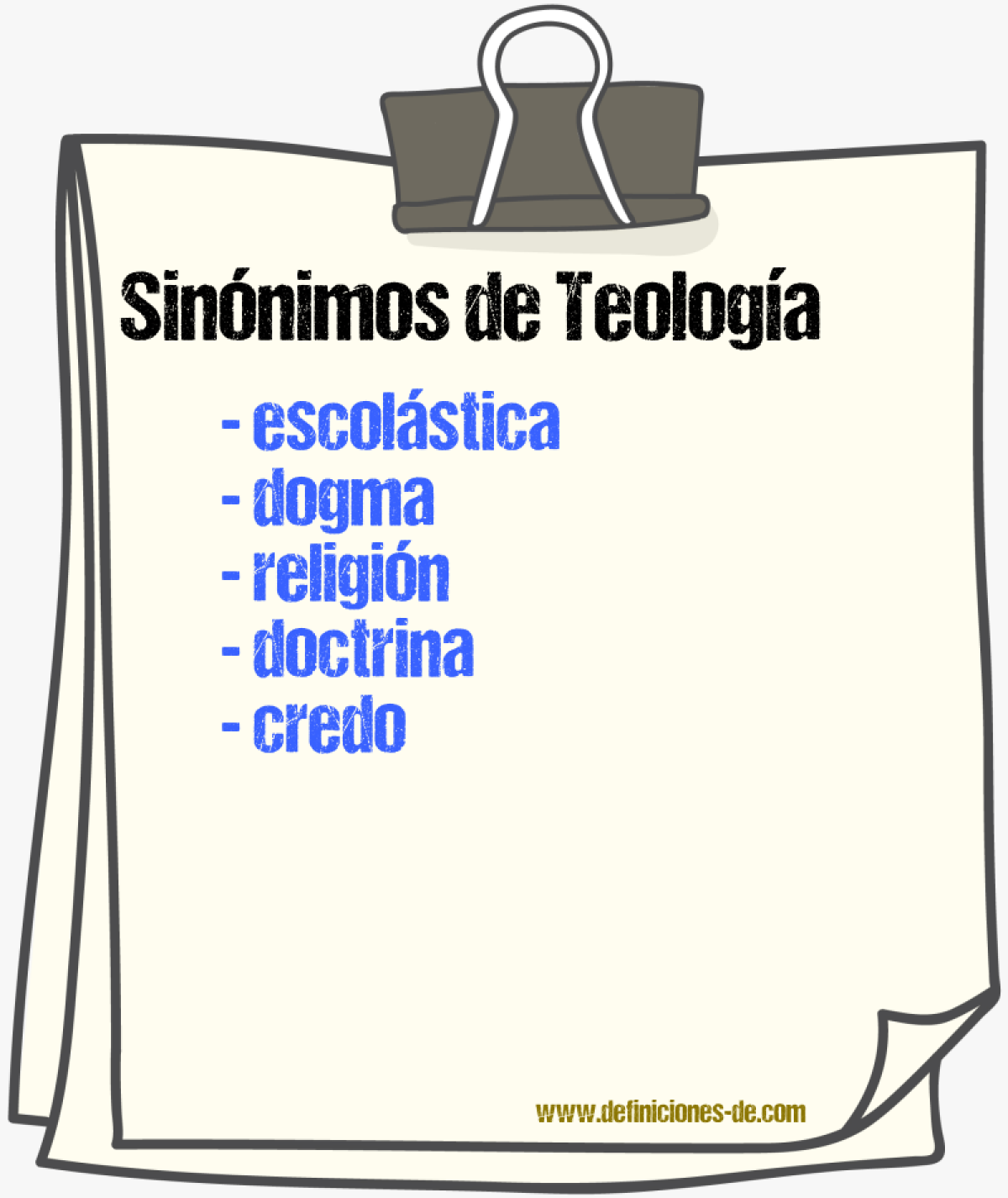 Sinnimos de teologa