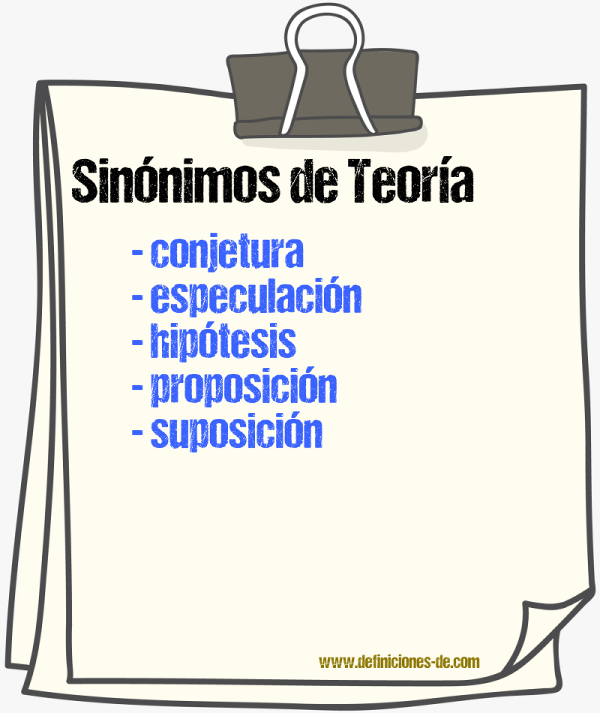 Sinnimos de teora