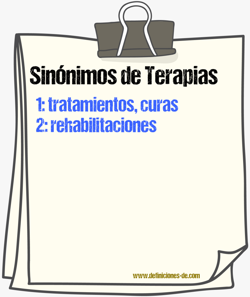 Sinónimos de terapias