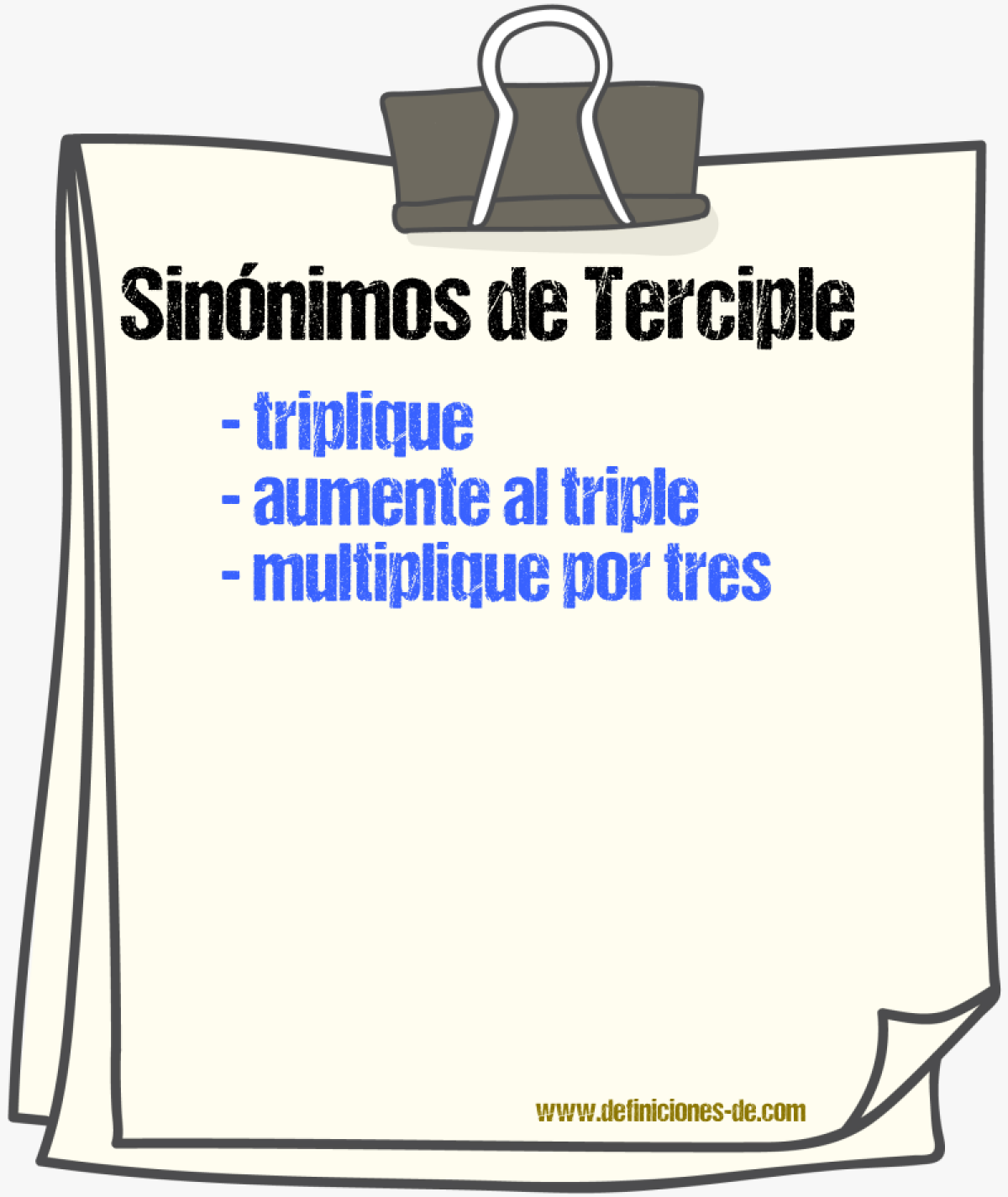 Sinónimos de terciple