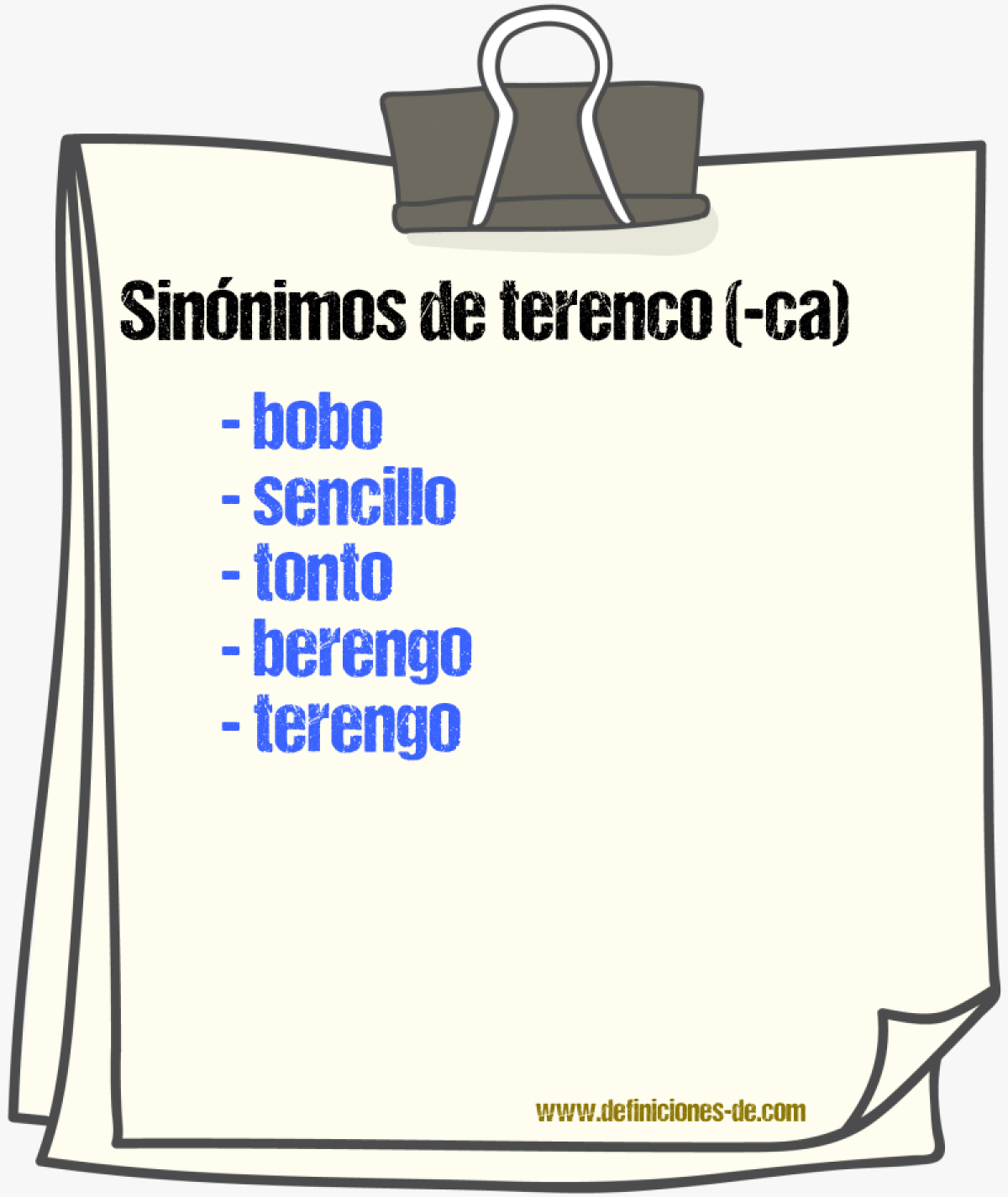 Sinnimos de terenco