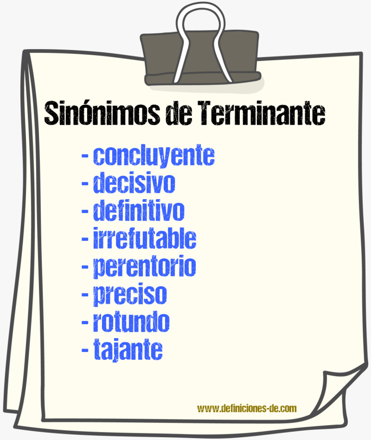 Sinnimos de terminante