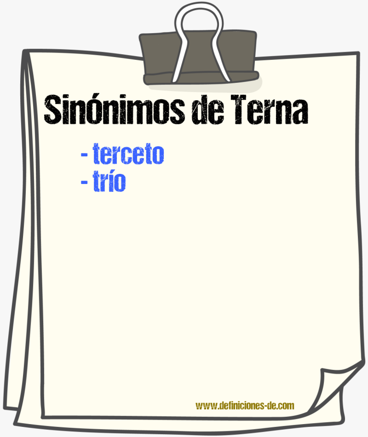 Sinnimos de terna