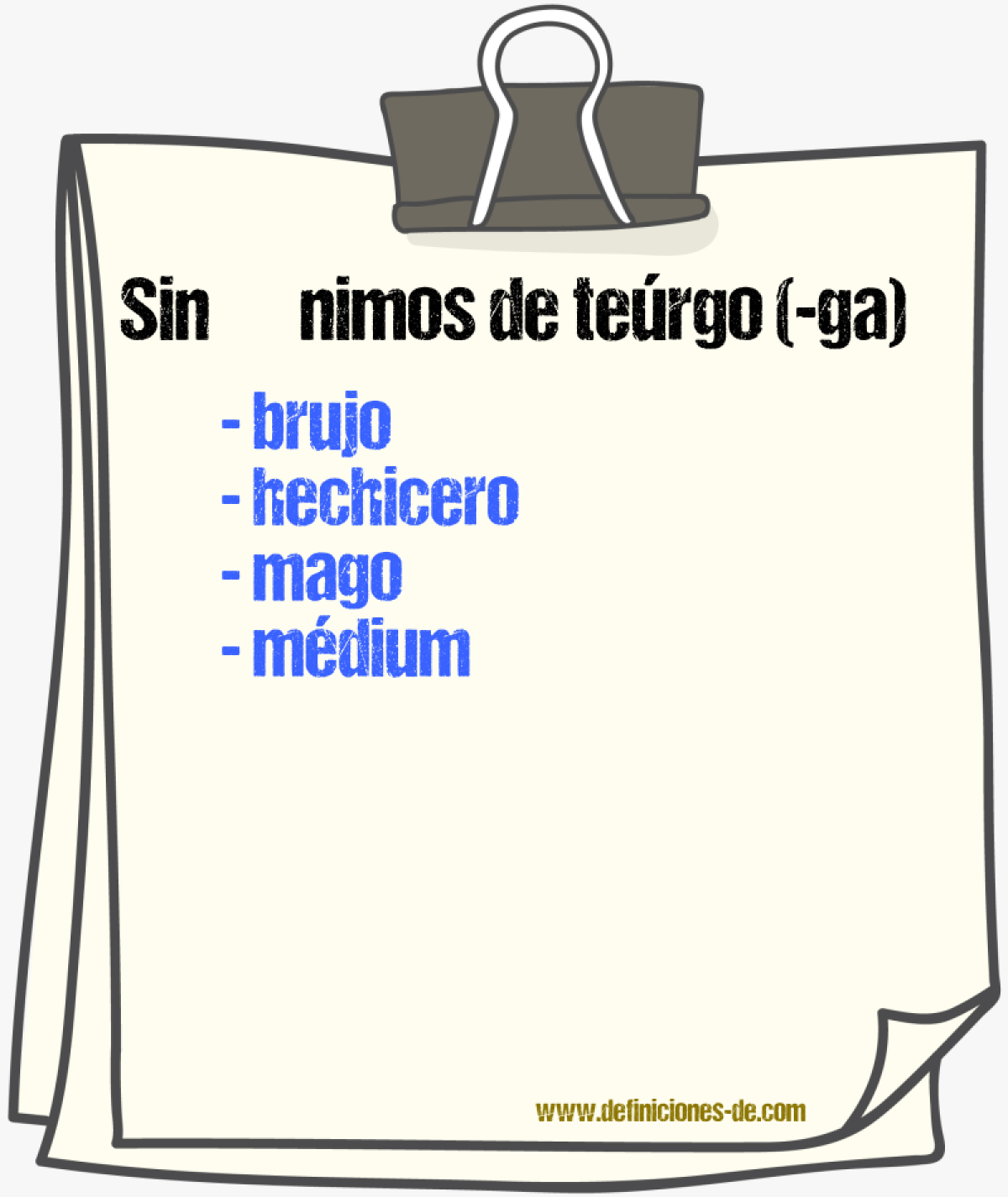 Sinnimos de tergo