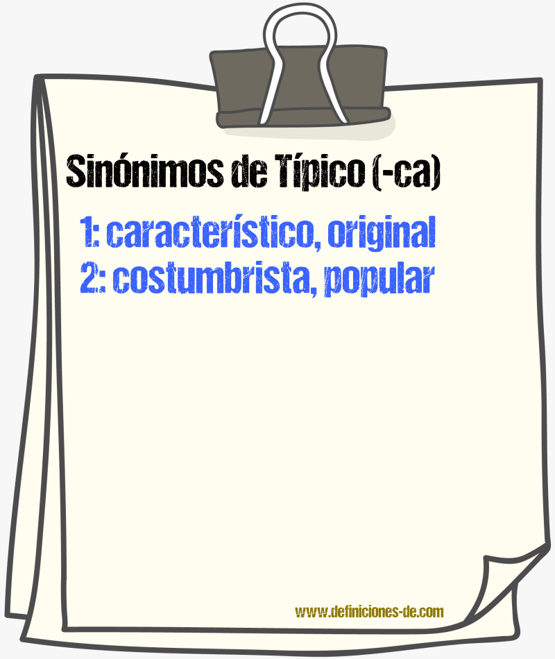 Sinnimos de tpico