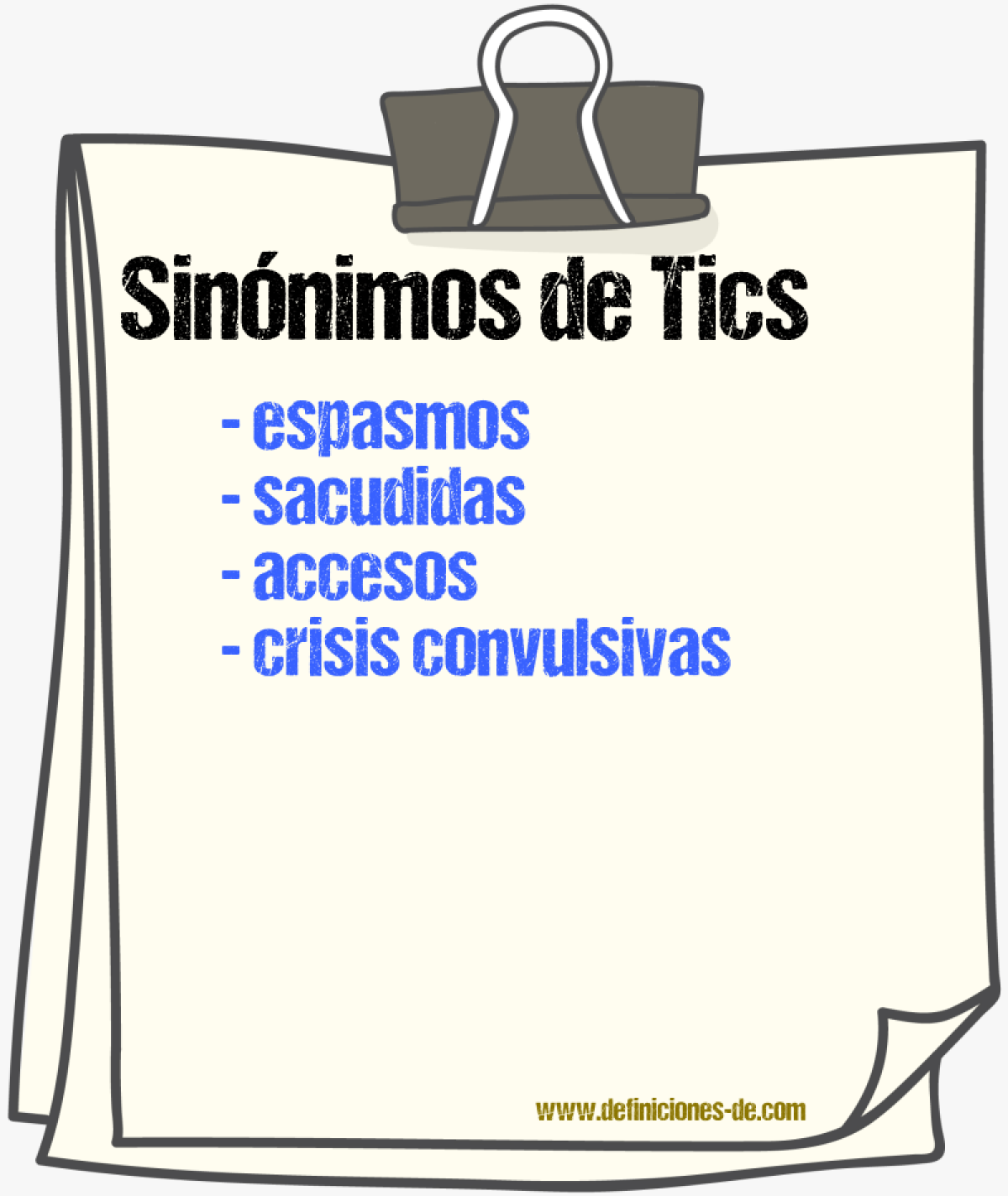 Sinónimos de tics