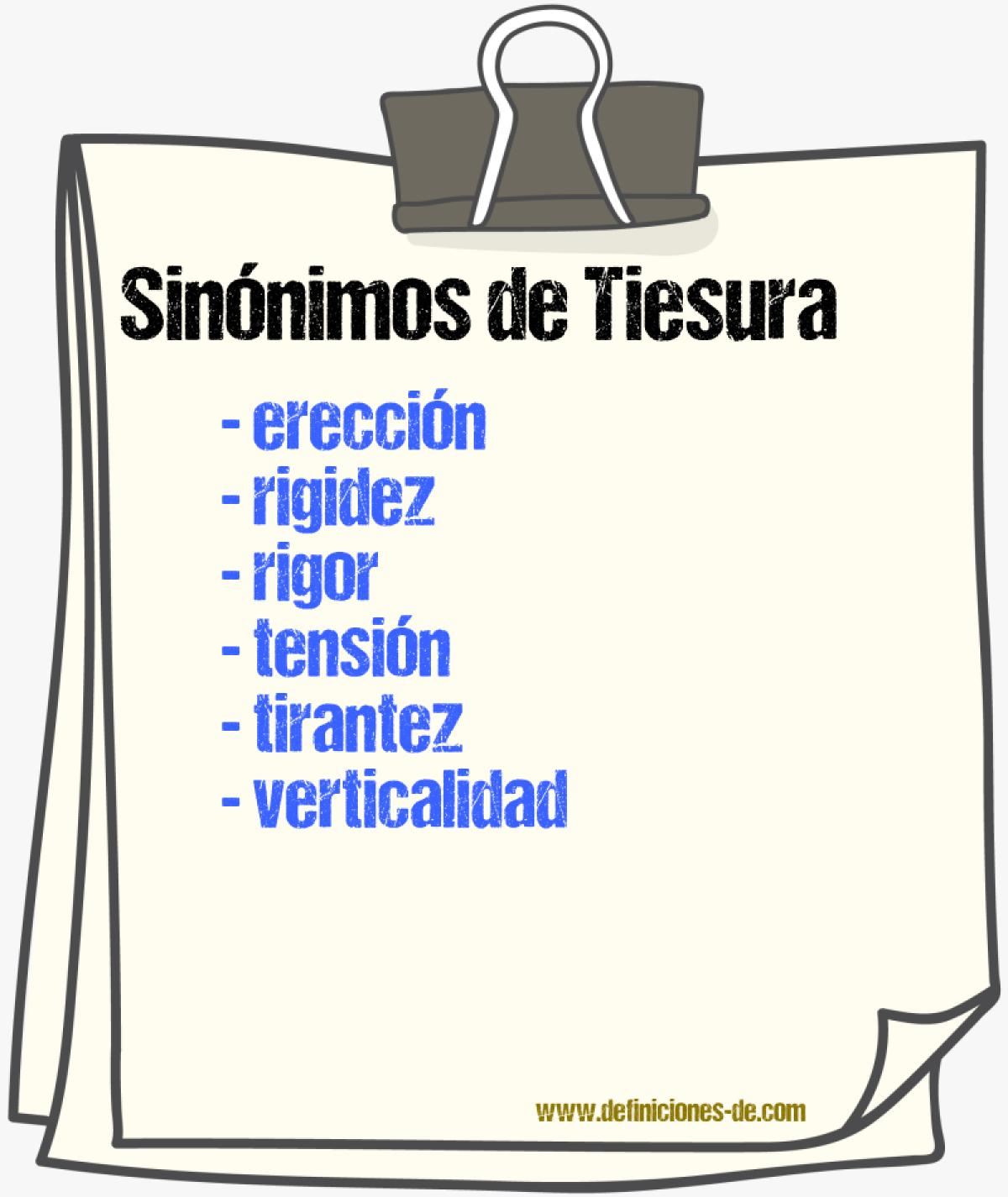 Sinnimos de tiesura