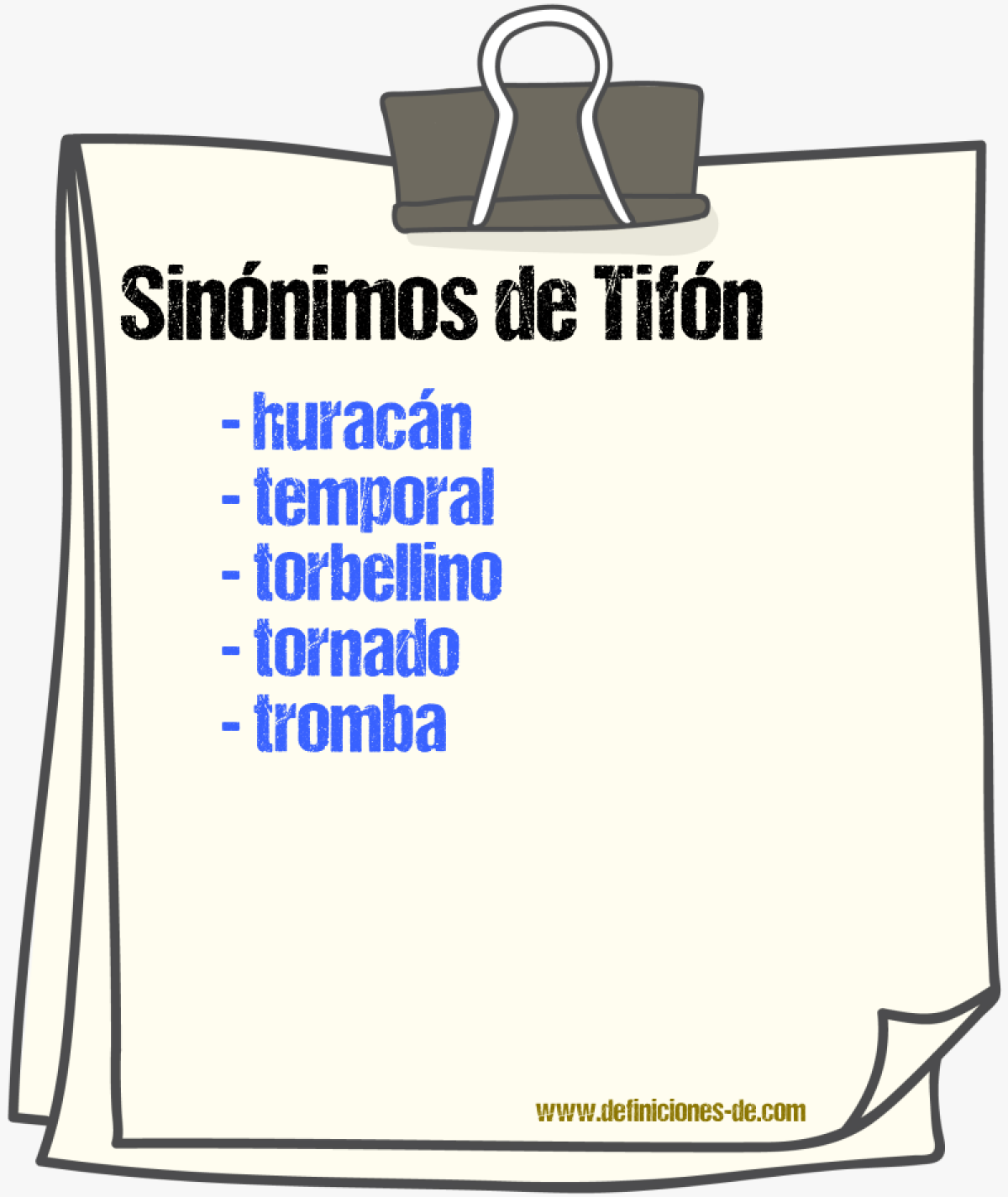 Sinnimos de tifn