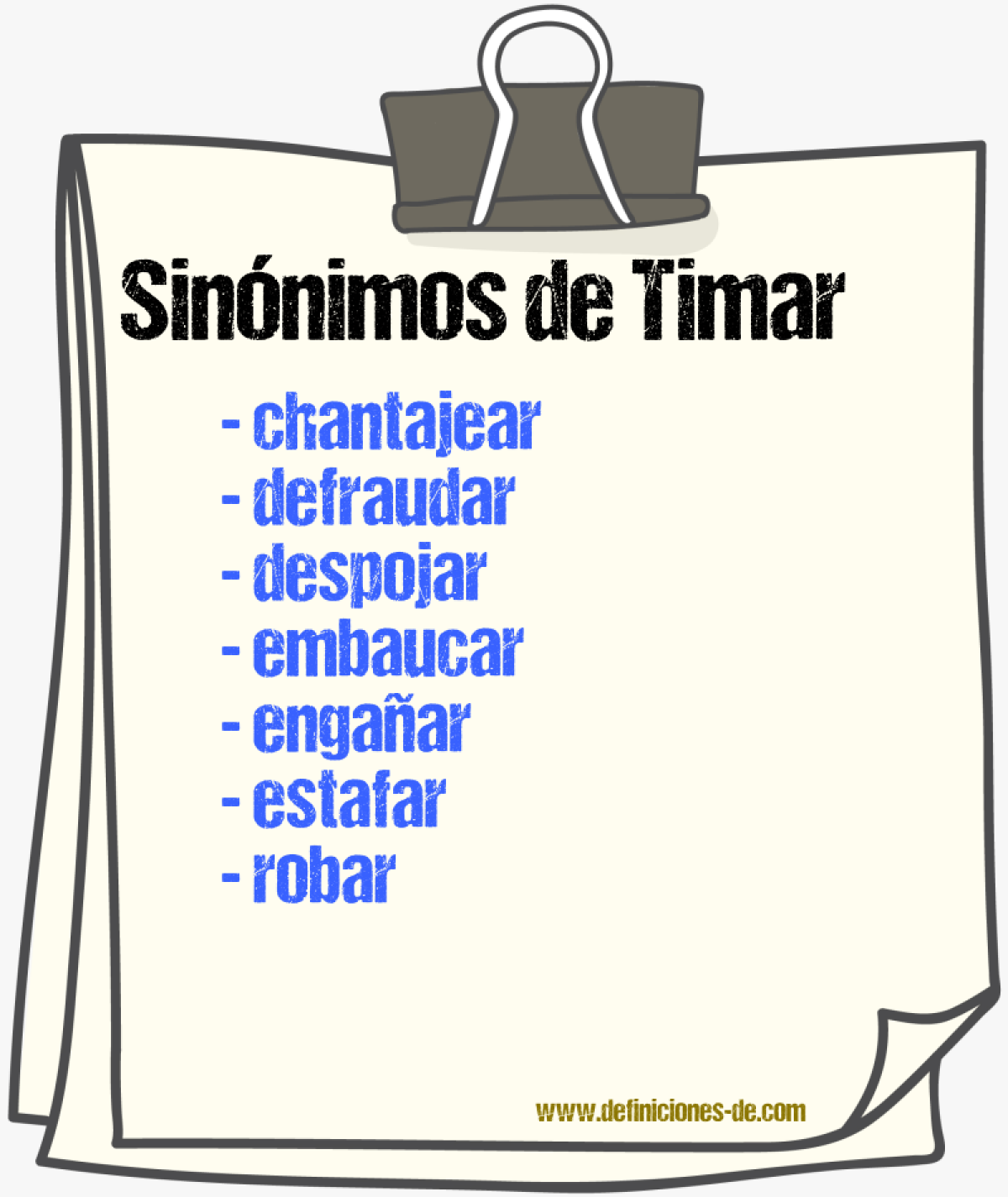 Sinnimos de timar