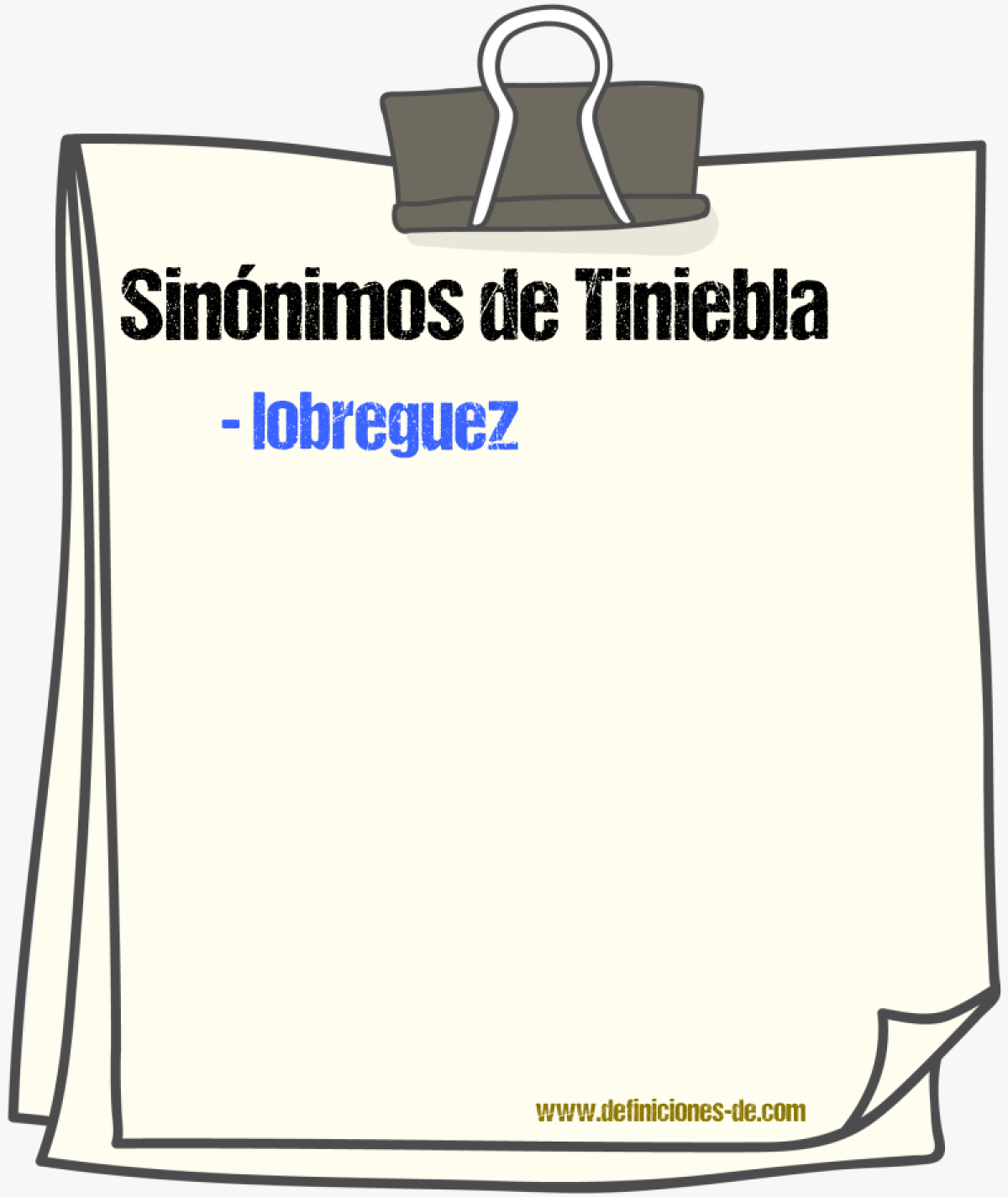 Sinnimos de tiniebla