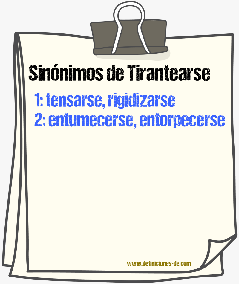 Sinónimos de tirantearse