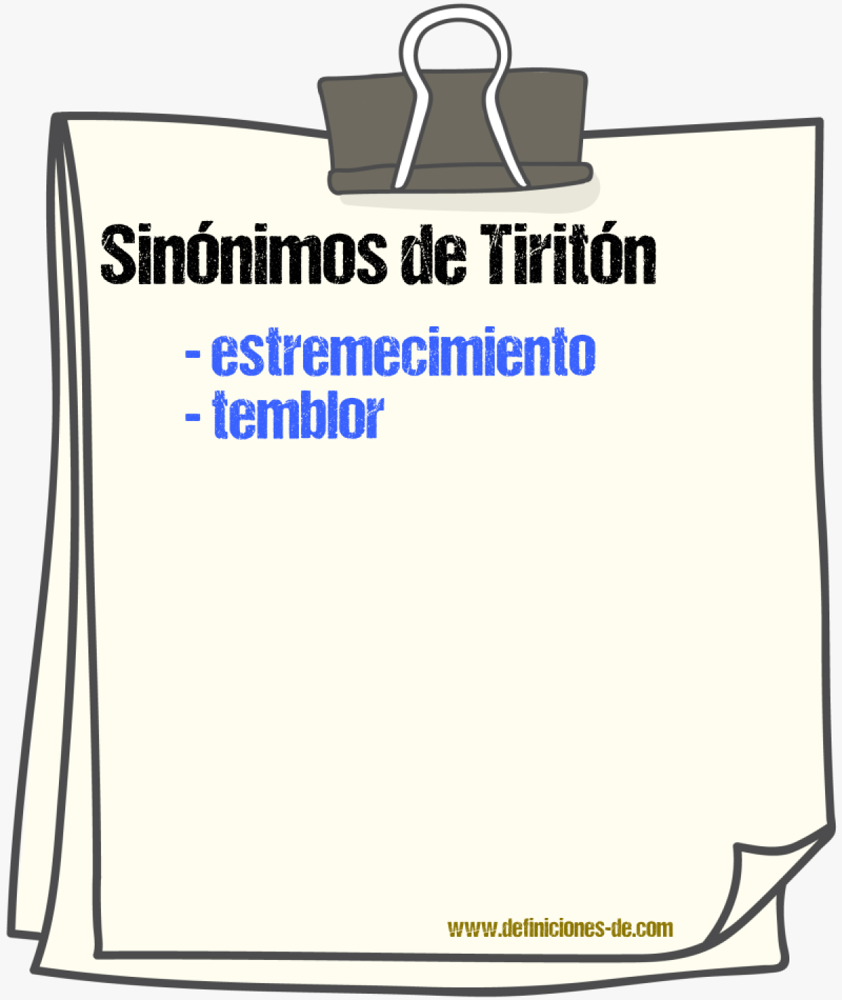 Sinnimos de tiritn