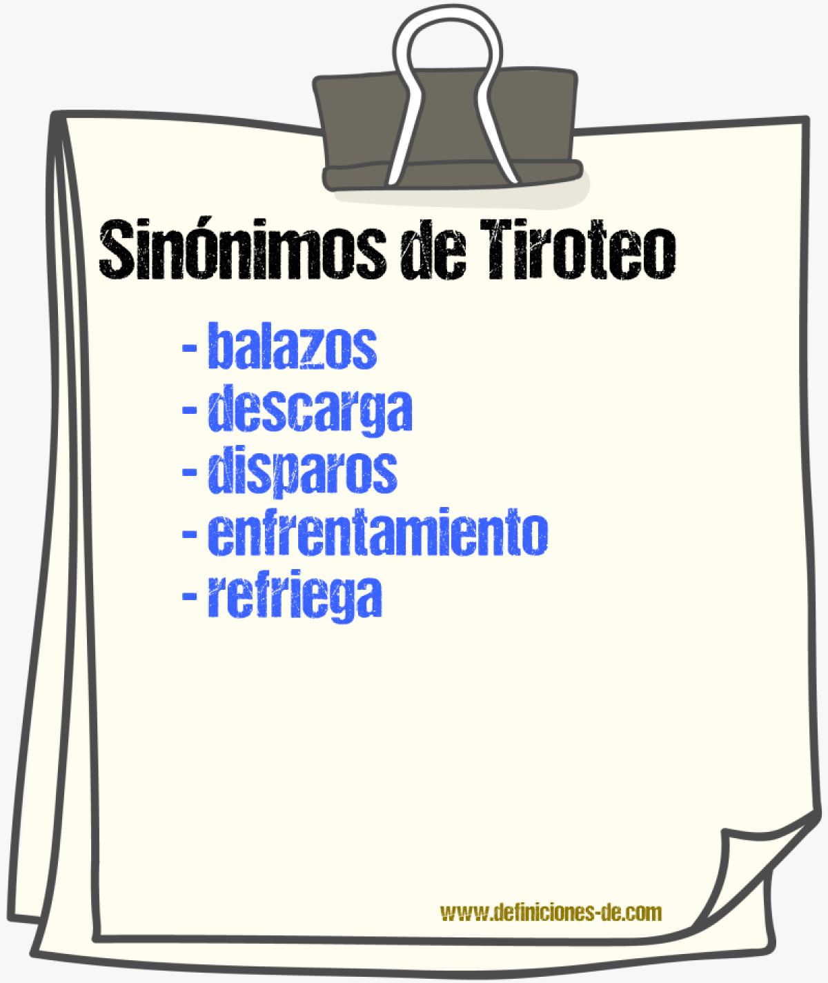 Sinnimos de tiroteo