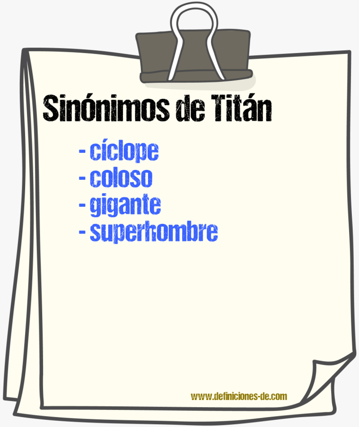 Sinónimos de titán