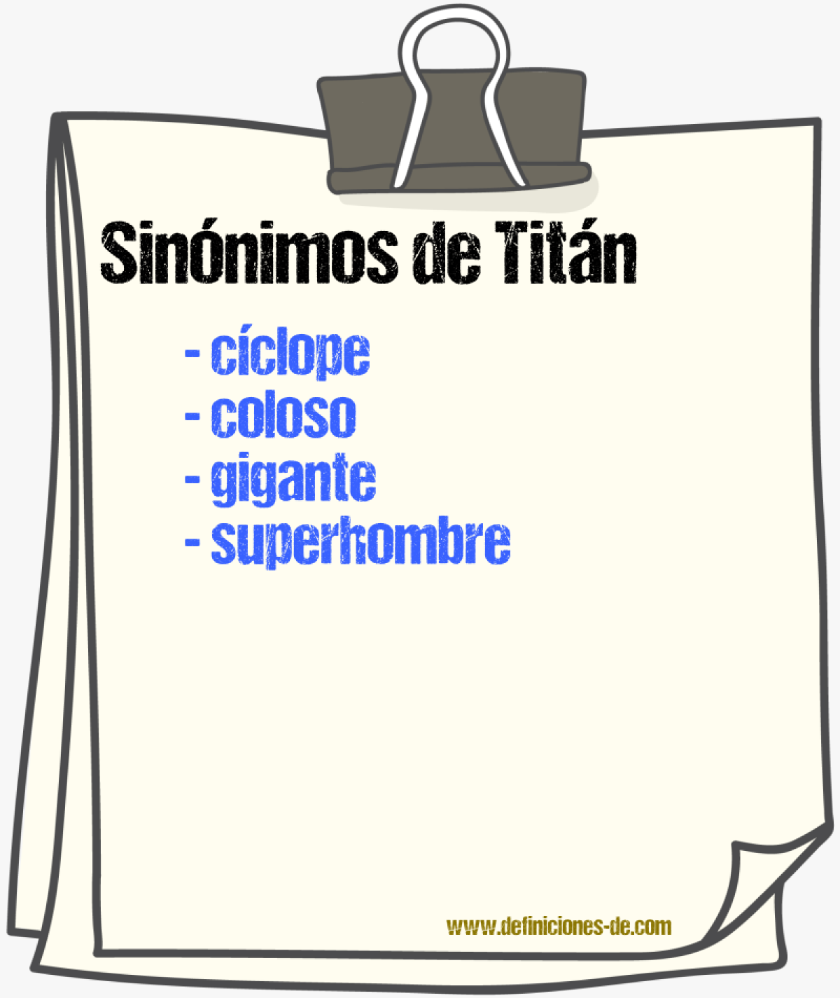 Sinnimos de titn