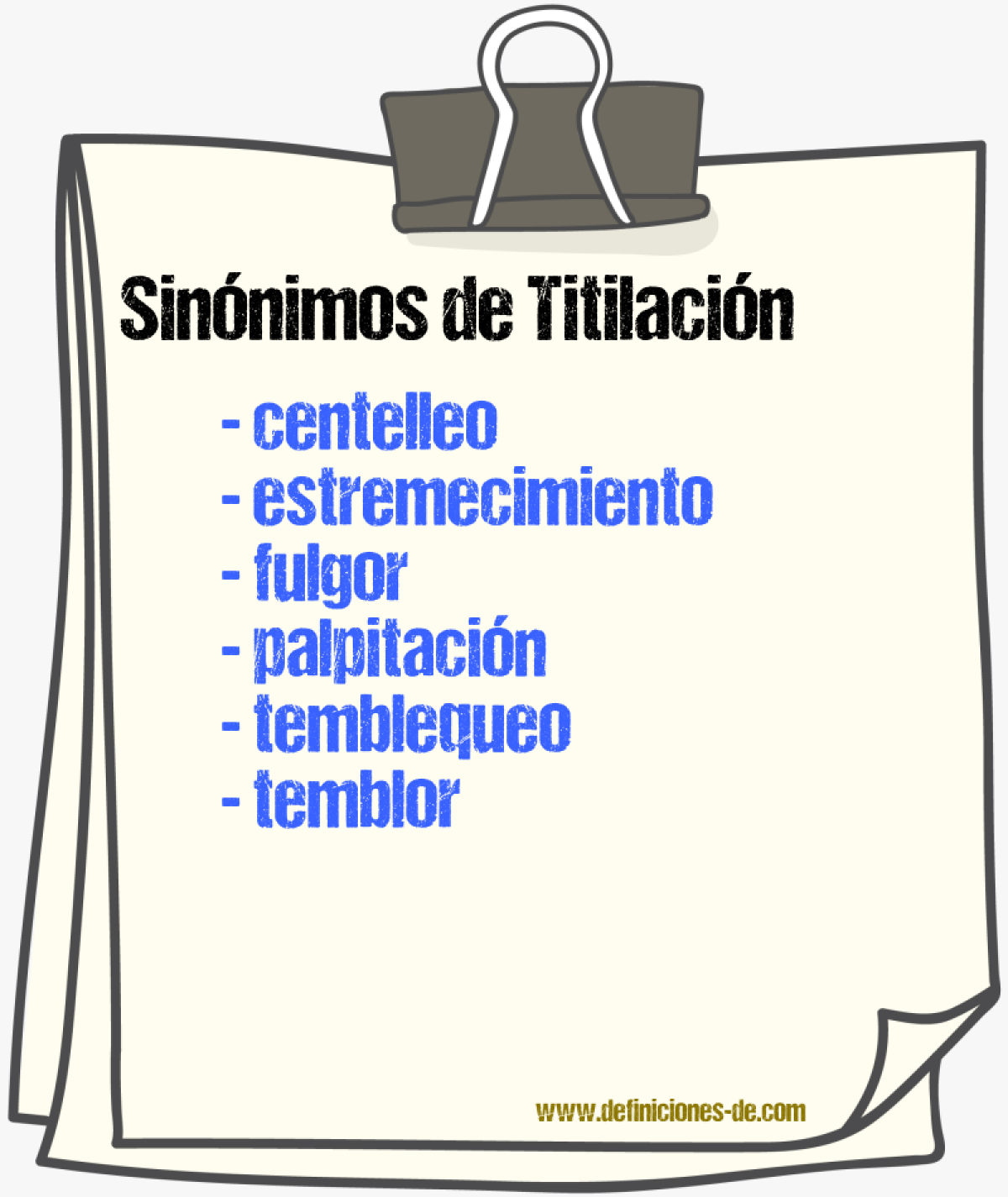 Sinnimos de titilacin