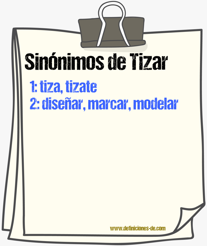 Sinnimos de tizar