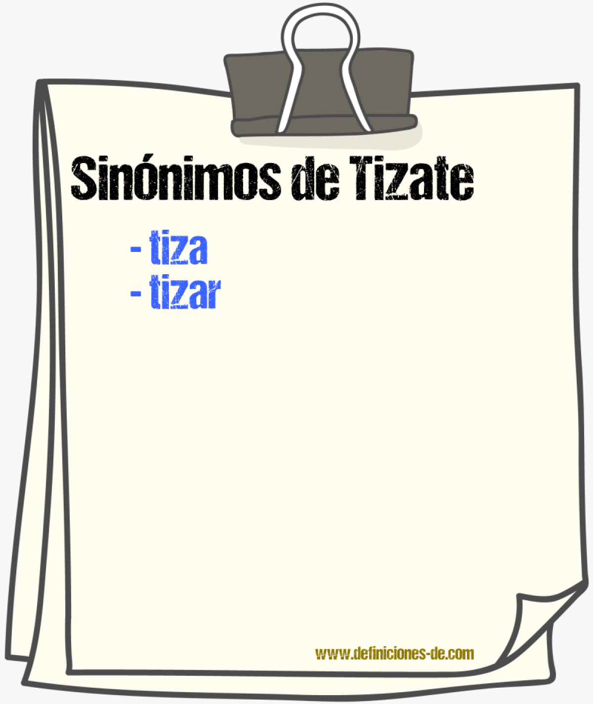 Sinnimos de tizate