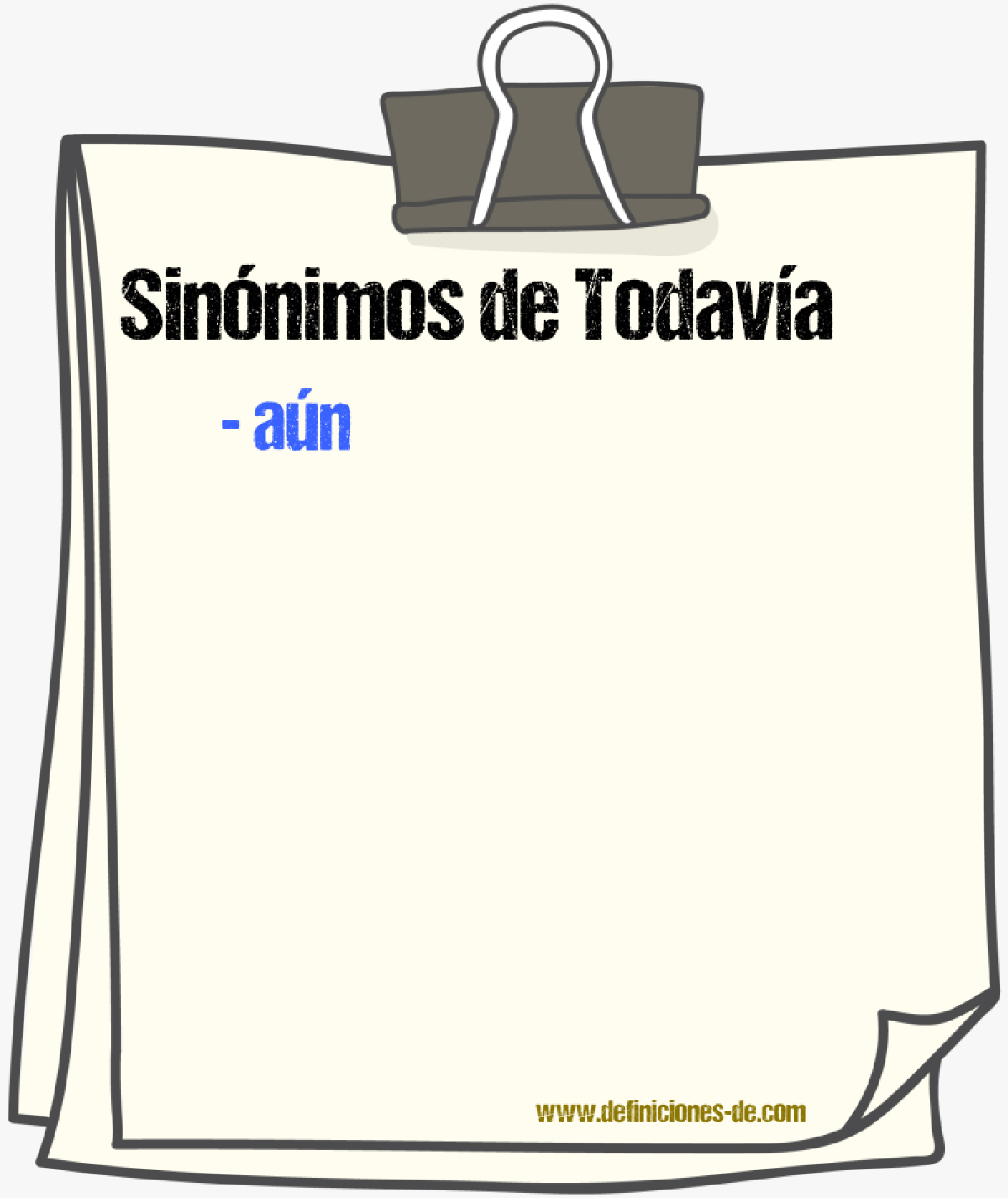 Sinnimos de todava