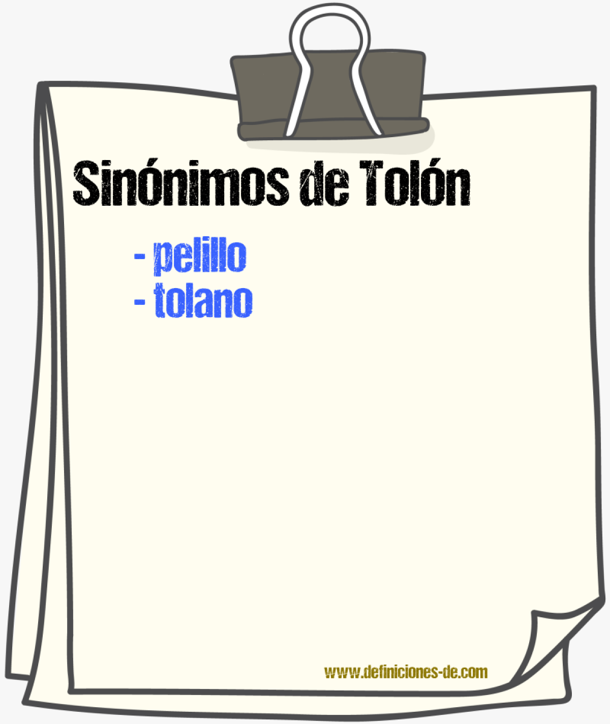 Sinnimos de toln