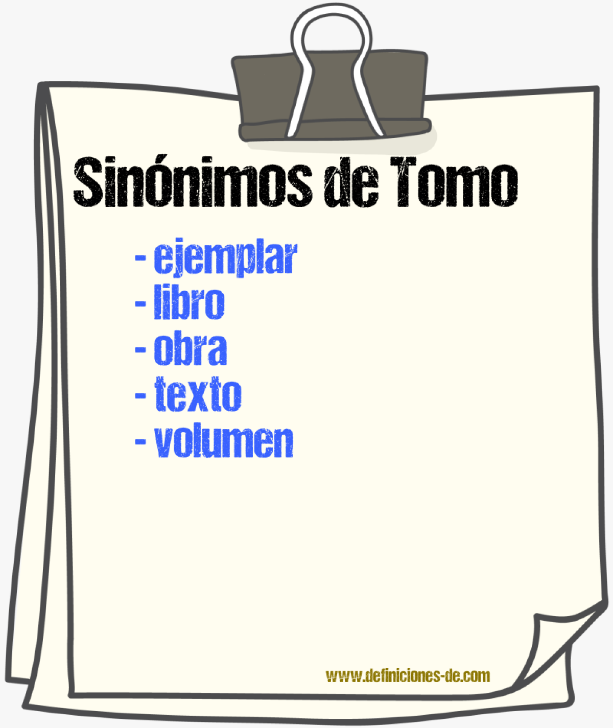 Sinnimos de tomo