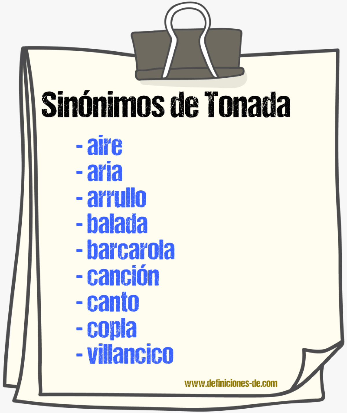 Sinnimos de tonada