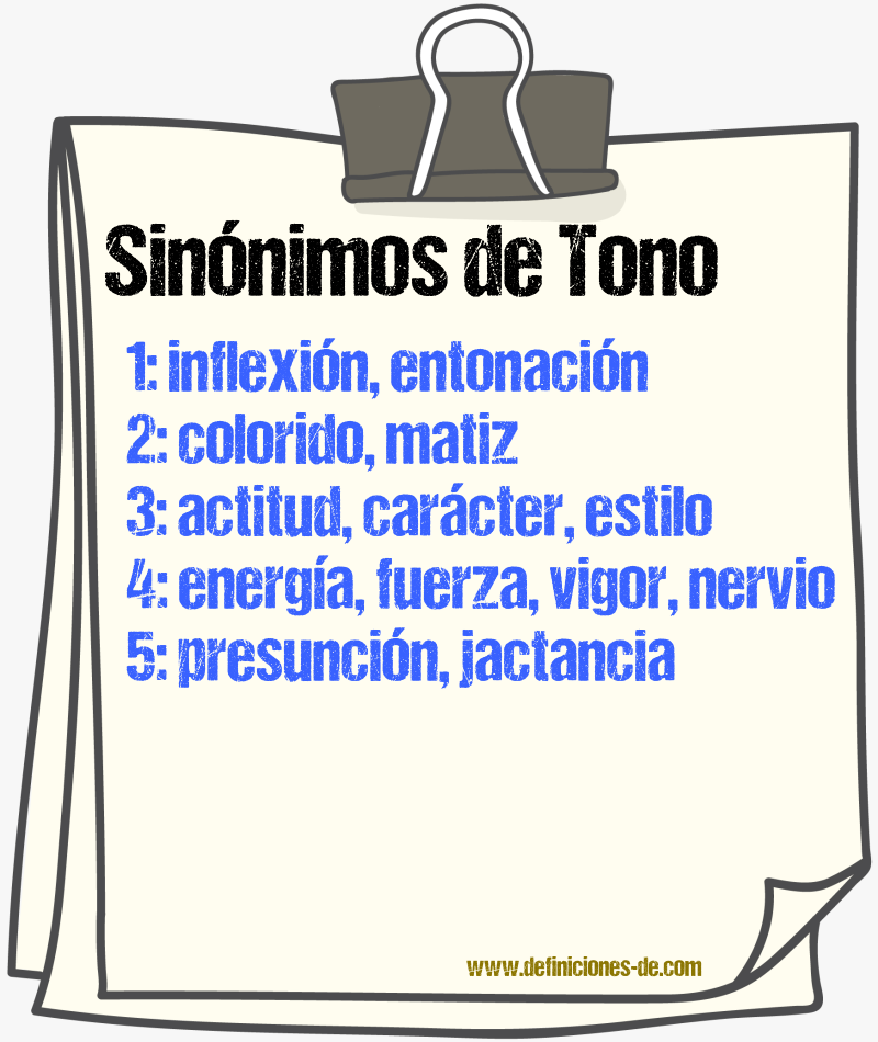 Sinnimos de tono