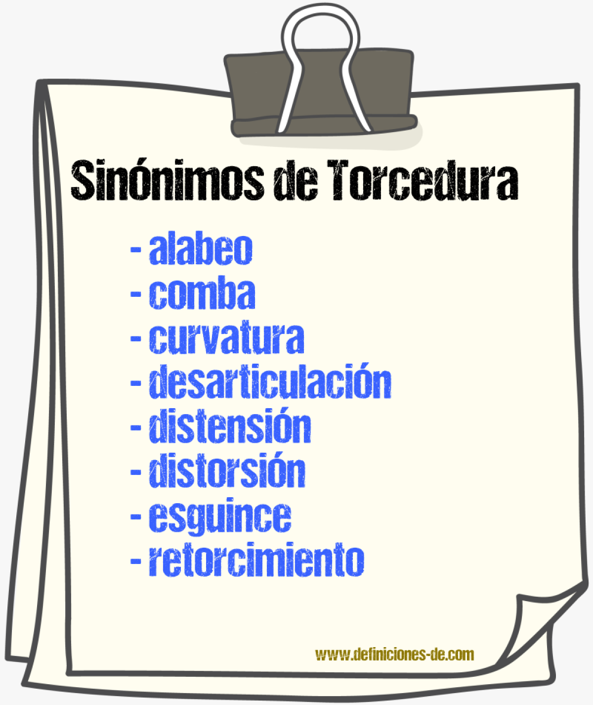 Sinnimos de torcedura