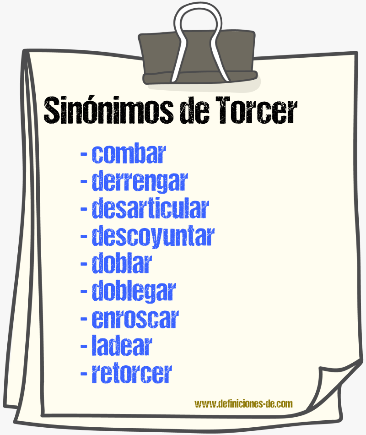 Sinnimos de torcer