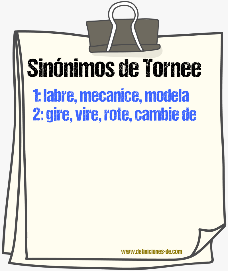 Sinónimos de tornee