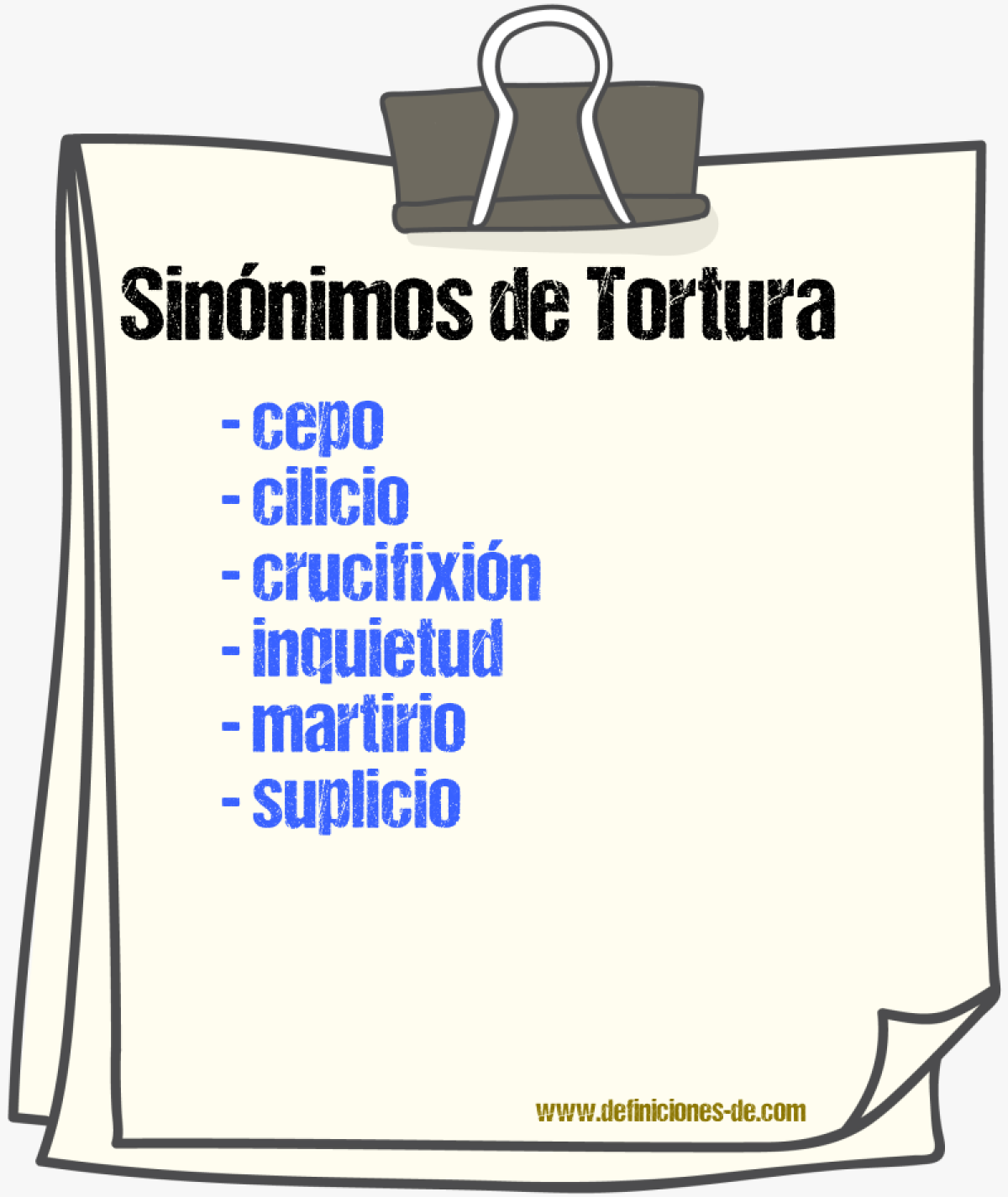 Sinónimos de tortura