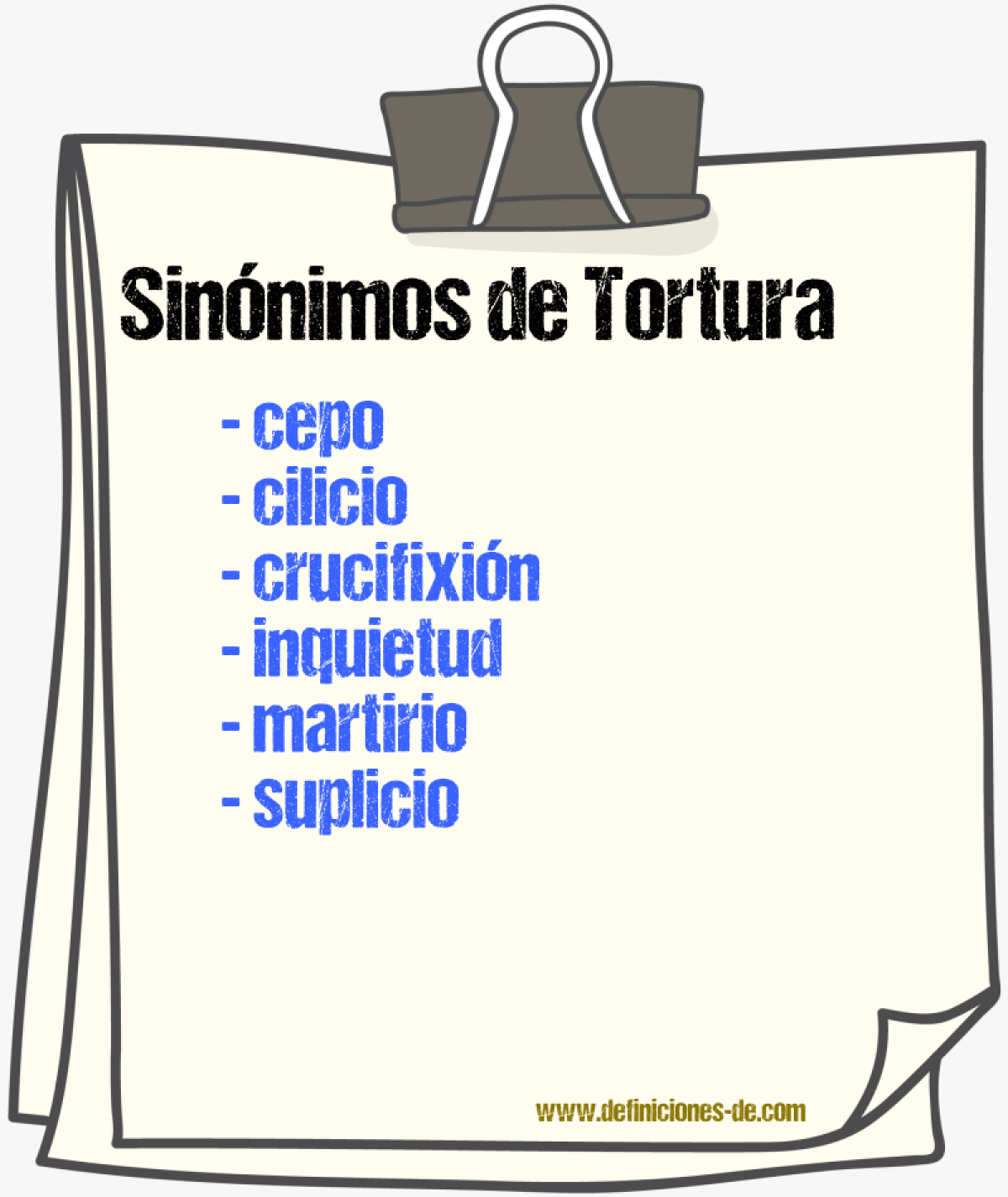 Sinnimos de tortura